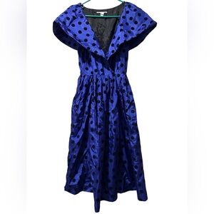 Vintage Polka Dot Swing Dress Rockabilly NWT Size 7/8 50’s